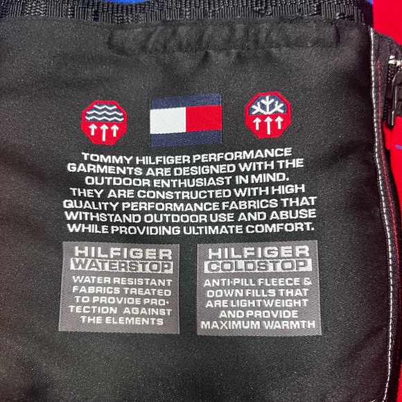 Tommy Hilfiger Red, Black, and White Men's Cold Stop Jacket Sz L - Picture 4 of 7